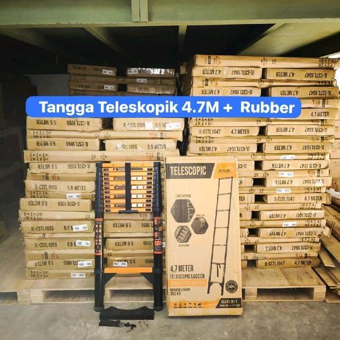 tangga teleskopik 4.7 meter / tangga lipat
