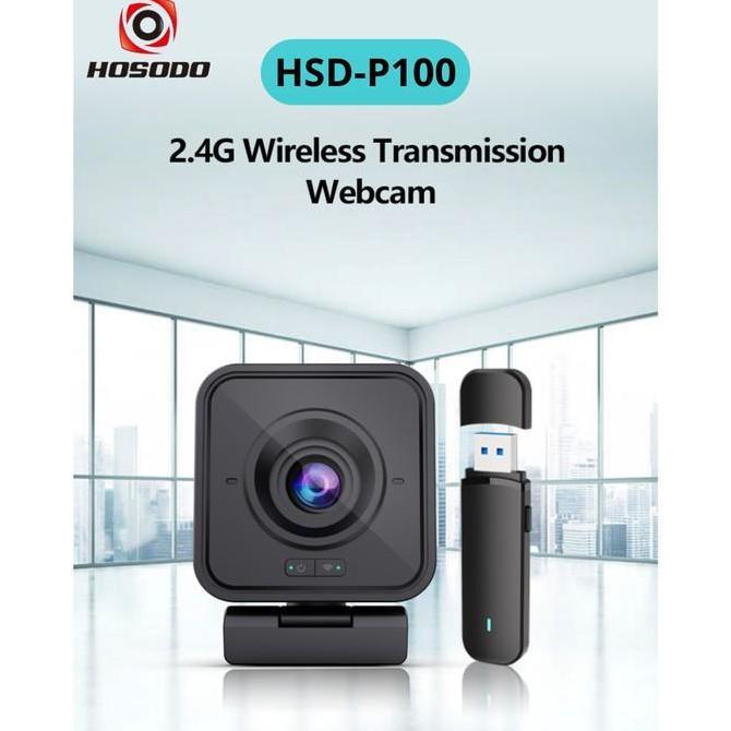 HARGA DISC - HOSODO HSD-P100 Wireless Webcam Full HD for Meeting Streaming