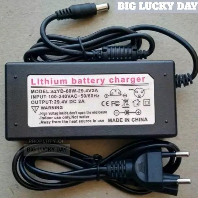 CHARGER SCOOTER LISTRIK 7S 29.4V 2A SKUTER ELECTRIC 5.5INCH TAFFSPORT ES2 ES3 ES5 CAS CASAN BATERAI 