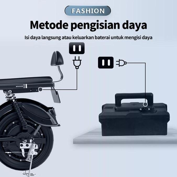 LiVing NEW Sepeda listrik, sepeda dewasa, skuter listrik, mesin 350W