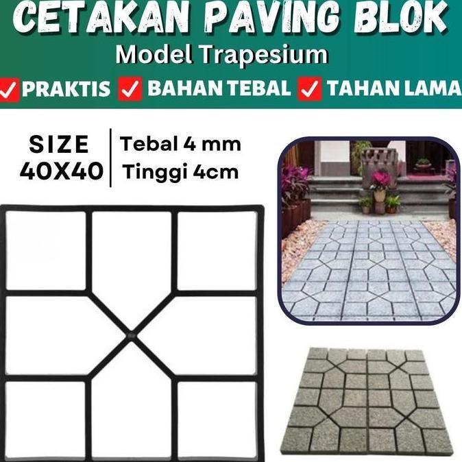 Cetakan Paving Block DIY Paving Blok Cetakan Jalan TRAPESIUM Kotak Plastik GOL