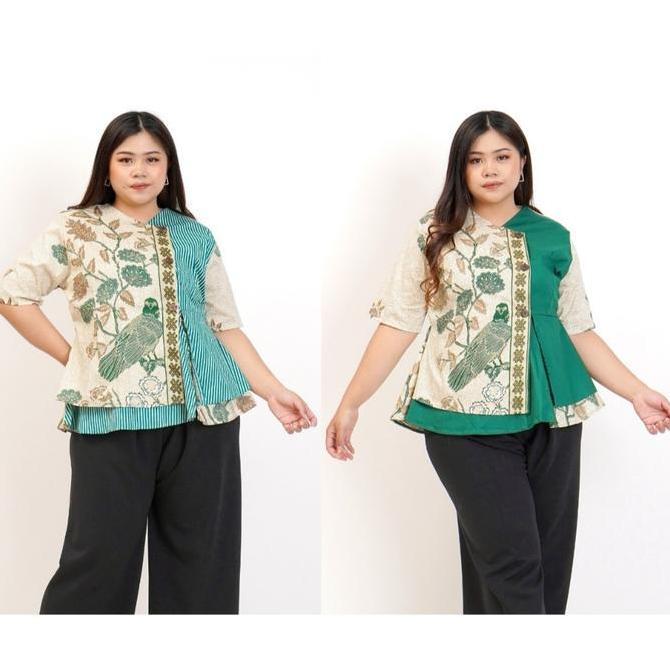 BAJU BLOUSE BATIK BSIZE WANITA JUMBO OVERSIZE 183 XXL XXXL HAMIL