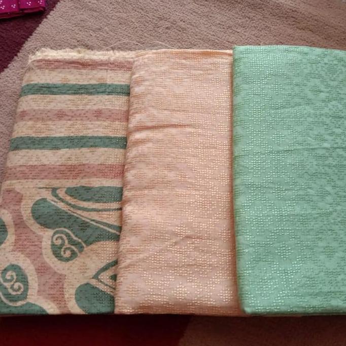 Kain batik doby set polos batik cirebon cap tulis cerah soft pastel 03