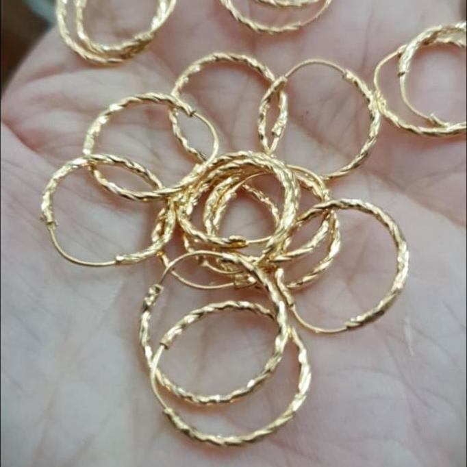 Anting gipsy gipsi gypsy anak 0.5 gram setengah gr emas asli 70% 700