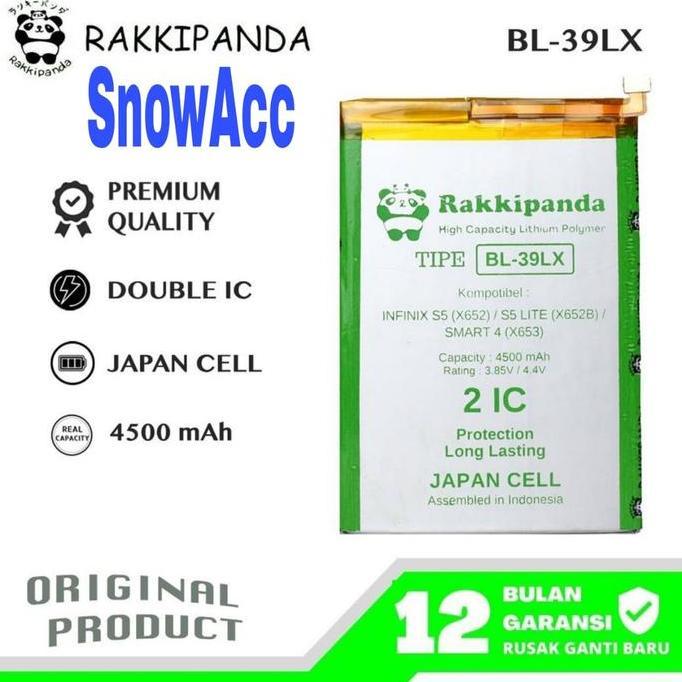 Rakkipanda Baterai Compatible Infinix S5 / S5 Lite / Smart 4 Kode Battery Bl-39Lx / Bl-39Lx / Bl-39L