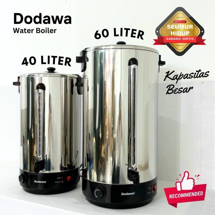 Water Boiler Stainless 40 Liter / 60 Liter Dengan Tombol Pengatur Suhu / Pemanas Air Listrik Kapasit