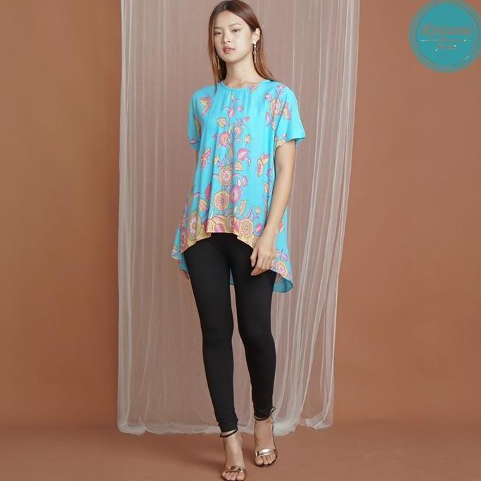 BLUS BATIK WANITA - RINJANIE AVON - BATIK KANTOR - KATUN WARNA CERAH