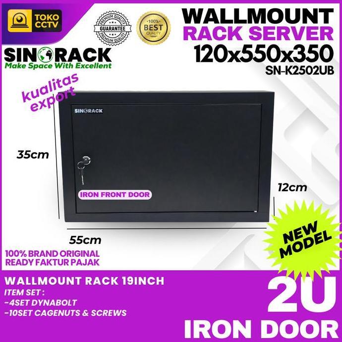 Wallmount Rack Server 2U, Rak Server Single Door 2U Terlaris