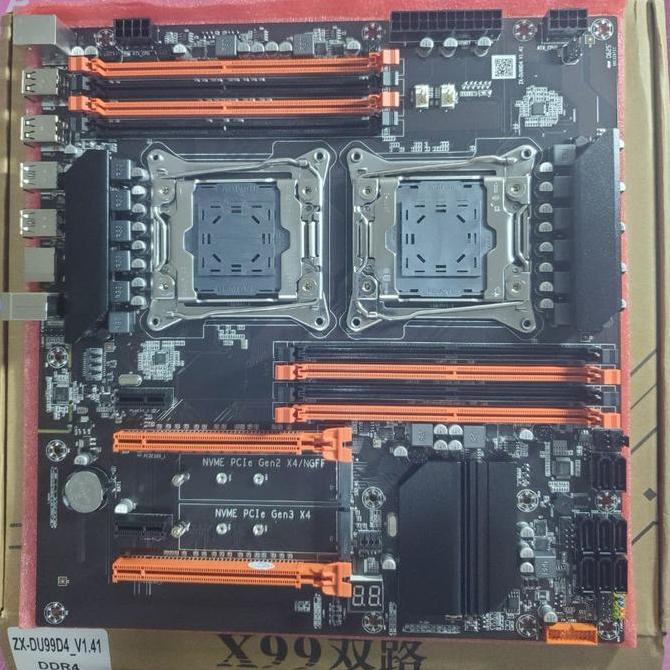 Motherboard ZX-DU99D4 X99 Dual Processor CPU LGA 2011-3 DDR4 Terlaris