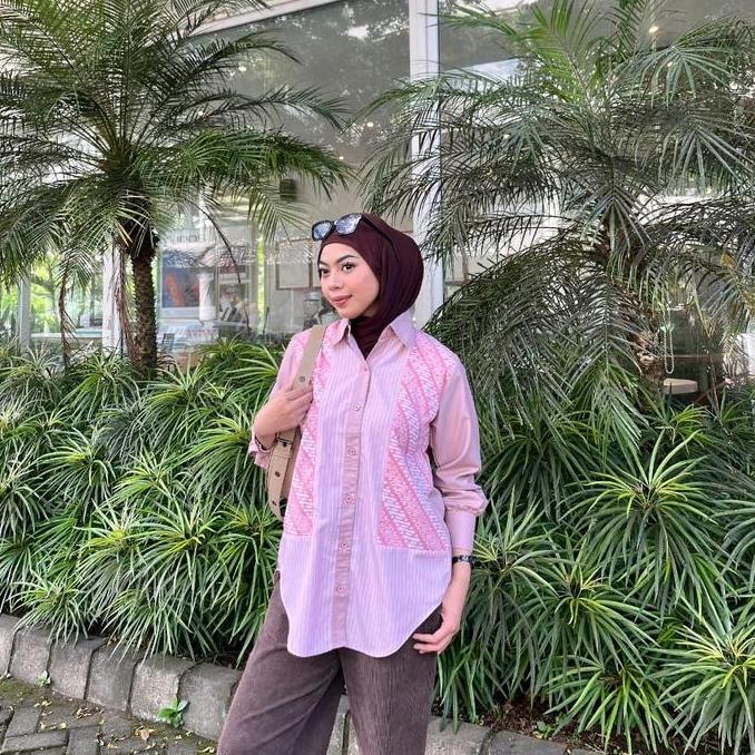 SAIARA KEMEJA BATIK HAFSHA PINK