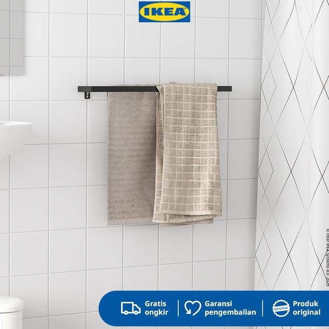 IKEA SKOGSVIKEN Gantungan Handuk Hitam 60cm