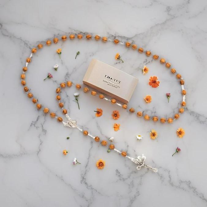 ROSARIO KATOLIK JERUSALEM 6 MM KALUNG ROSARIO / ROSARIO KAYUDENGAN KOTAK KHUSUS