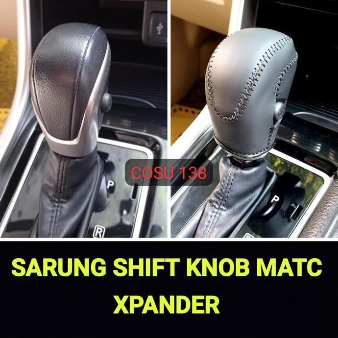 Sarung Kulit Asli Cover Shift Knob Tuas Matic Mitsubishi Xpander