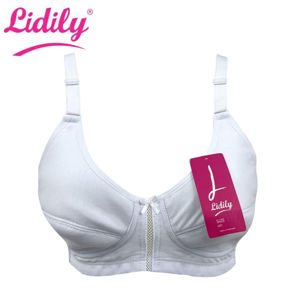 Lidily - Bra Putih Tanpa Busa Tanpa Kawat | Underwear Wanita BH Putih BH 3 Kaitan SK793 BH Katun Ant