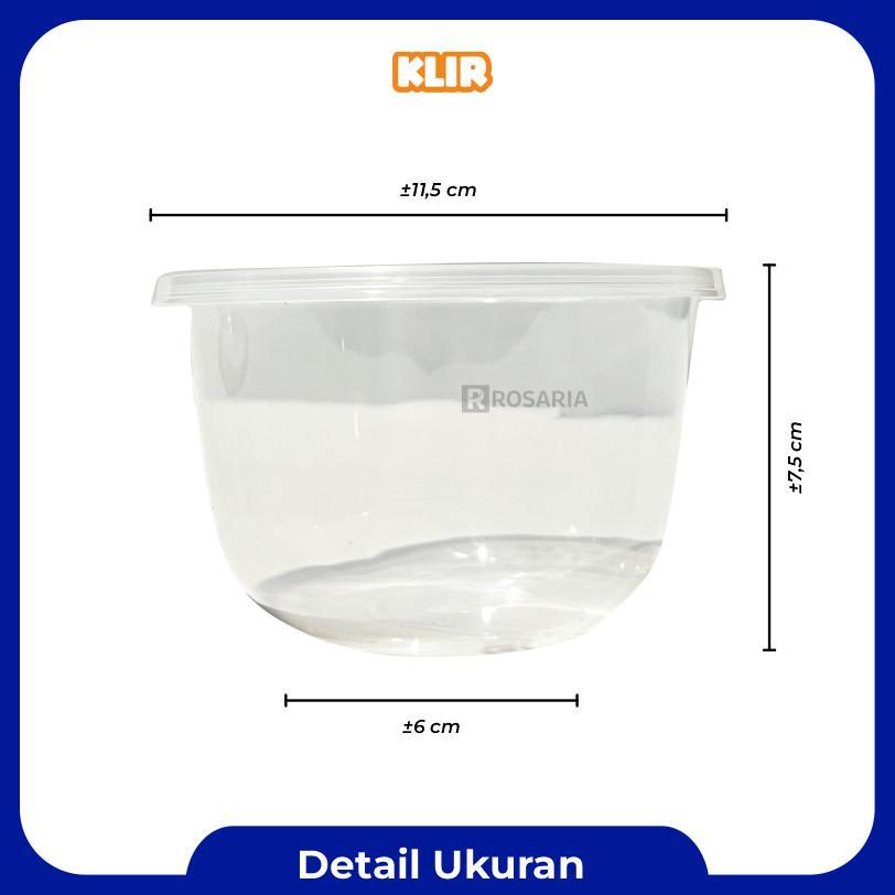 Thinwall Bowl 500 Ml Klir Mangkok Bulat Wadah Plastik Bening Food Container Trend