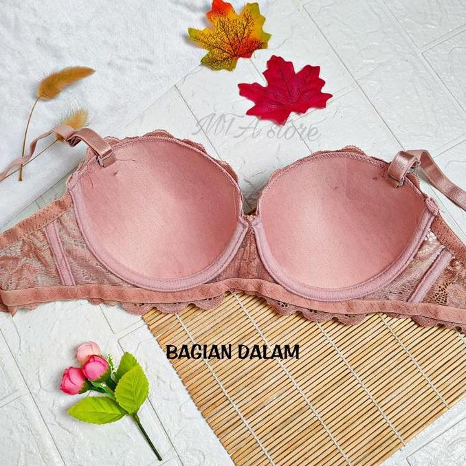 Murah Bra Kawat Cup Setengah TALLY 2936 Size 34-38 Cup B/ Bra Brokat Cup Setengah Pakai Kawat Tali L