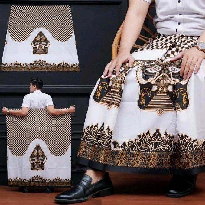Terjangkau Sarung Motif Gunungan Wayang Santri Klasik Muslim Dewasa - Hitam, Beli 3 Campur Warna