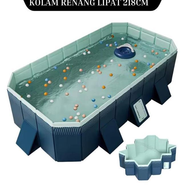 Kolam Renang Lipat Besar Anak Mandi Bola Kolam Ikan Hh Quality Plastik Karet Pvc U Tahan Lama 218X13
