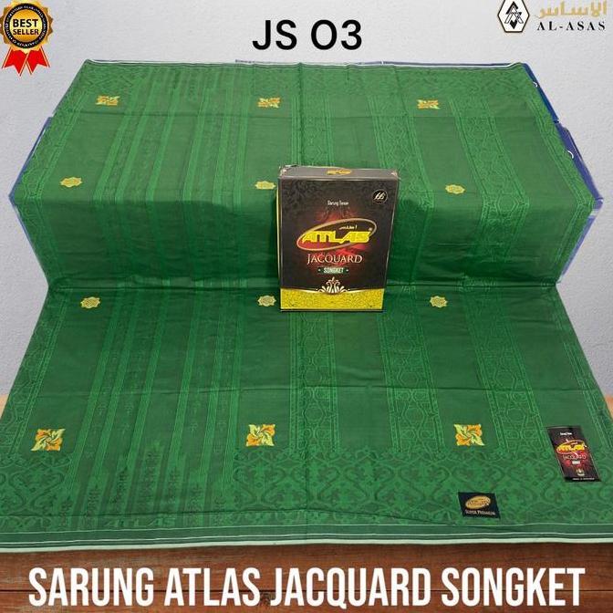 New- AL ASAS Sarung ATLAS JAQUARD SONGKET GOLD