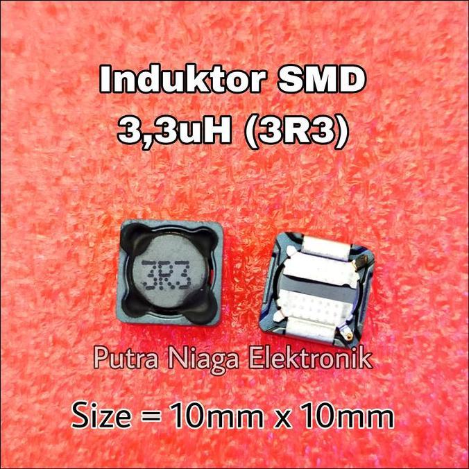 (1) Induktor SMD 3,3uH Inductor Power 3.3uH 0.0033mH 3300nH 10mm x 10mm marking : 3R3 putran1a
