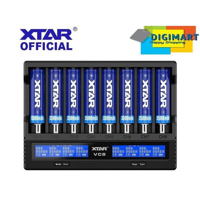XTAR VC8 Charger Type-C 8x21700 Protected Battery Charger
