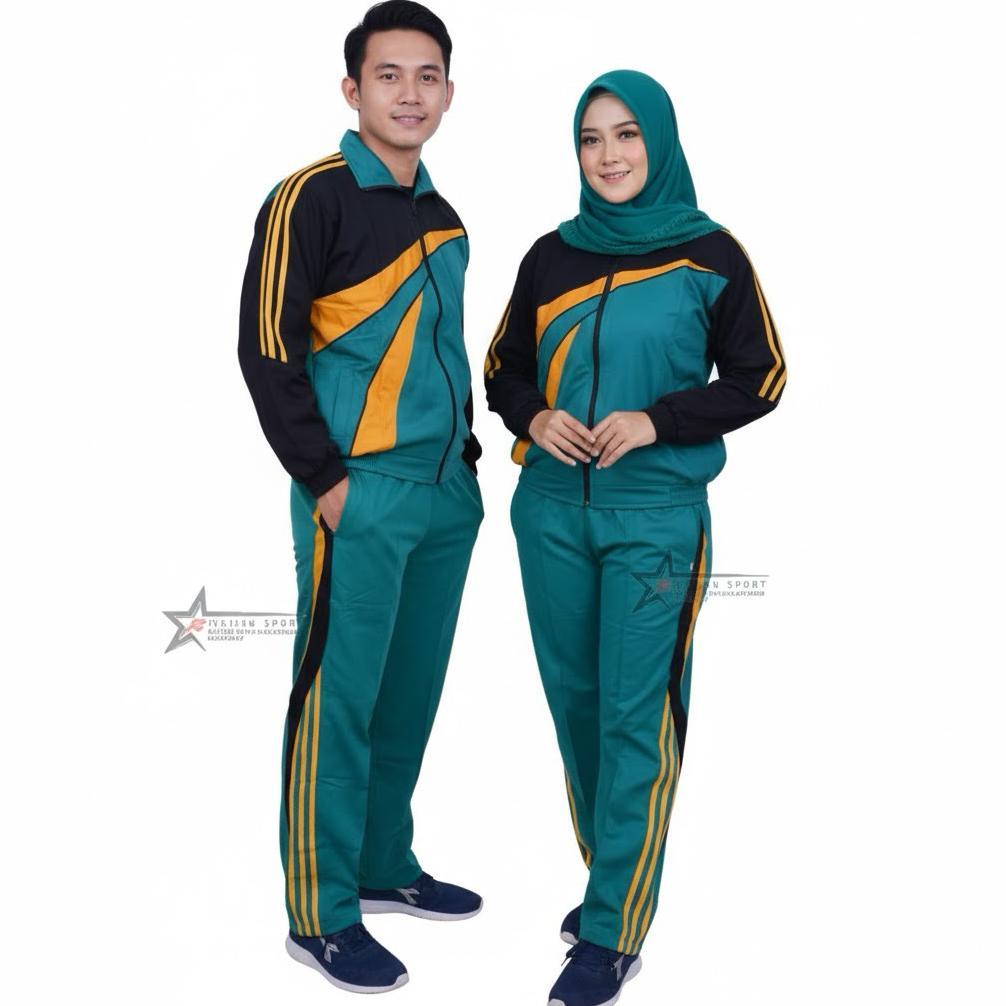 Jaket Olahraga 1 Set Training / Seragam Setelan Olahraga Unisex training Jaket
