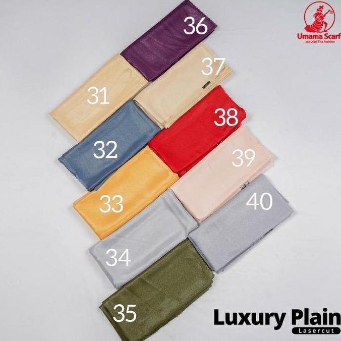New- Hijab Segi Empat Syari Glitter Luxury Plain Laser Cut umama scarf