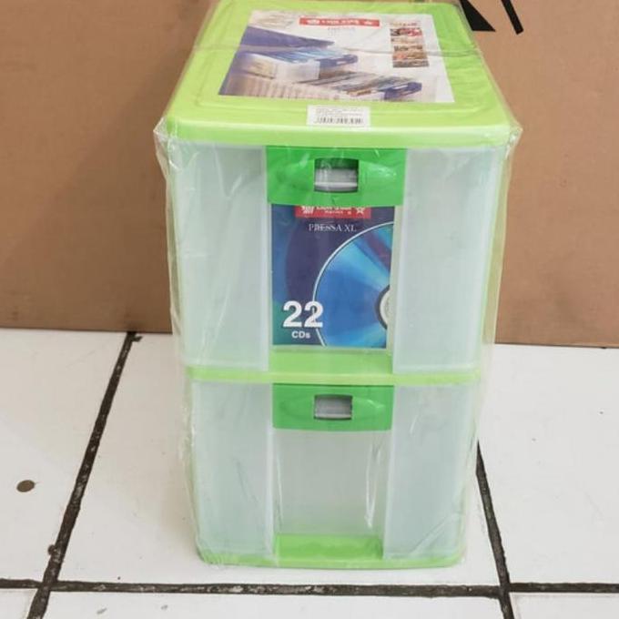 Rak CD Susun 2 Pressa PR 22 Box Container Kotak Obat Plastik