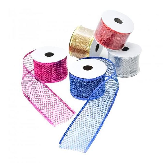 Pita Pohon Natal Roll 5cm jala pita roll pita organdi pita satin pita mini pita natal pita dekorasi 