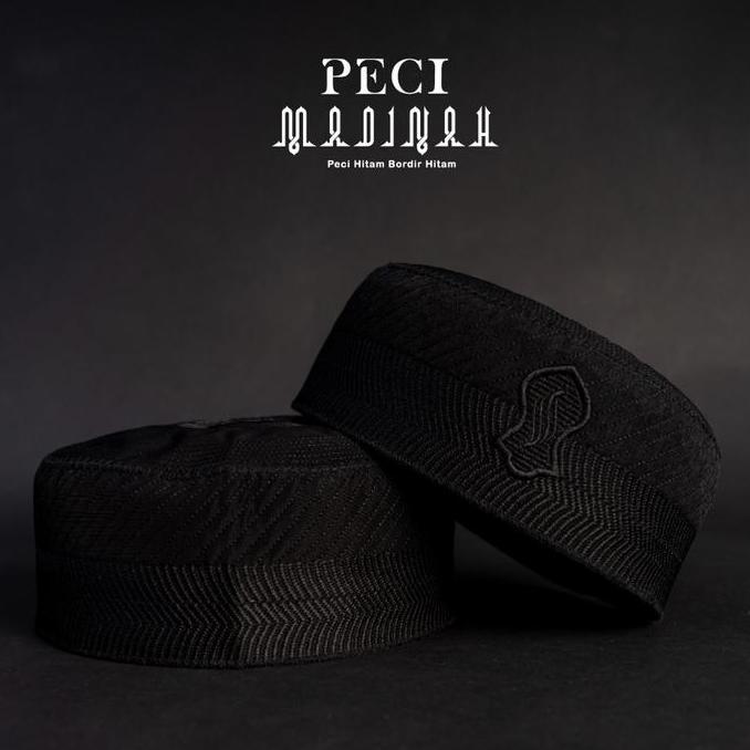 New- Katsae Peci Hitam Bordir Peci Dewasa Bugis Madinah kopiah dewasa Songkok