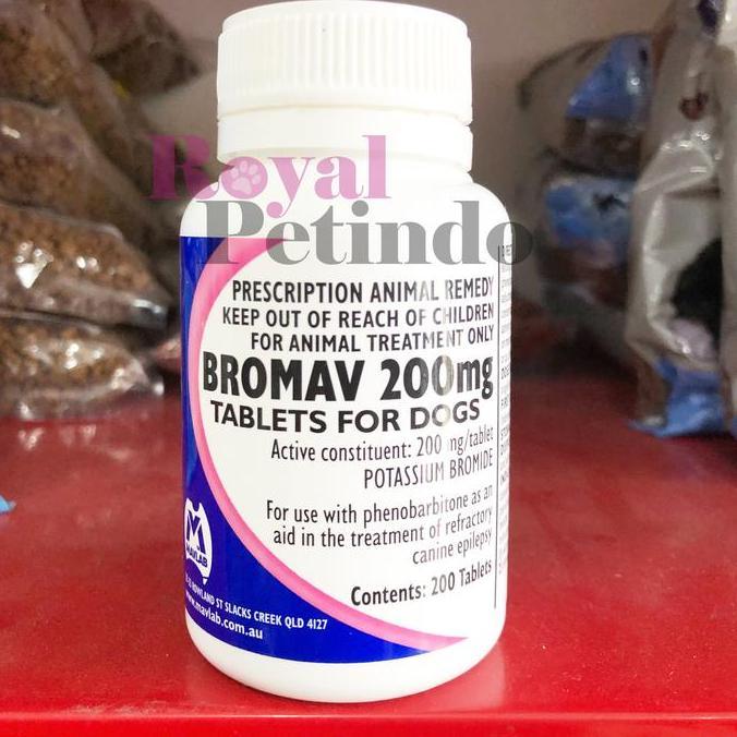 Bromav 200 mg Obat Epilepsi dan Kejang Anjing ( 1 BOTOL )