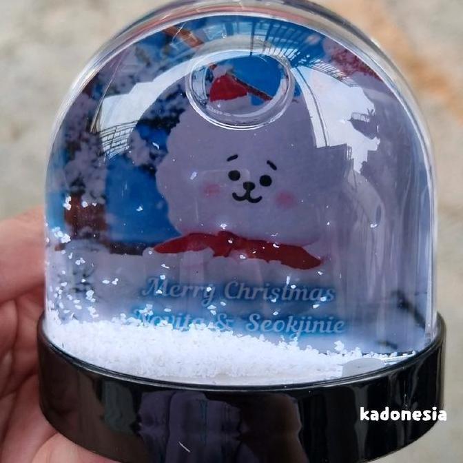 kado natal snowball custom / snow ball foto / bola salju