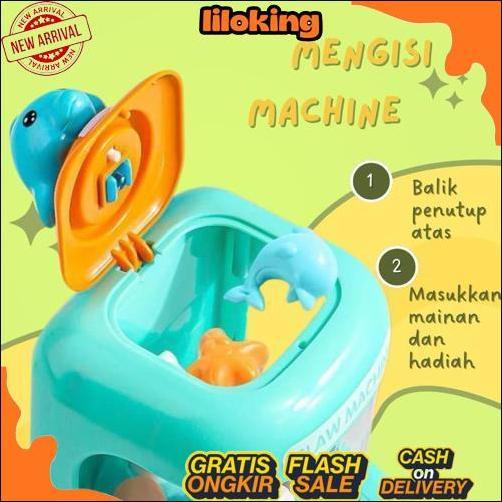 Promo Mainan Game Capit Claw Machine Mini/Mainan Edukasi Anak Mesin Capit Mini Pakai Batrei Ada Lamp