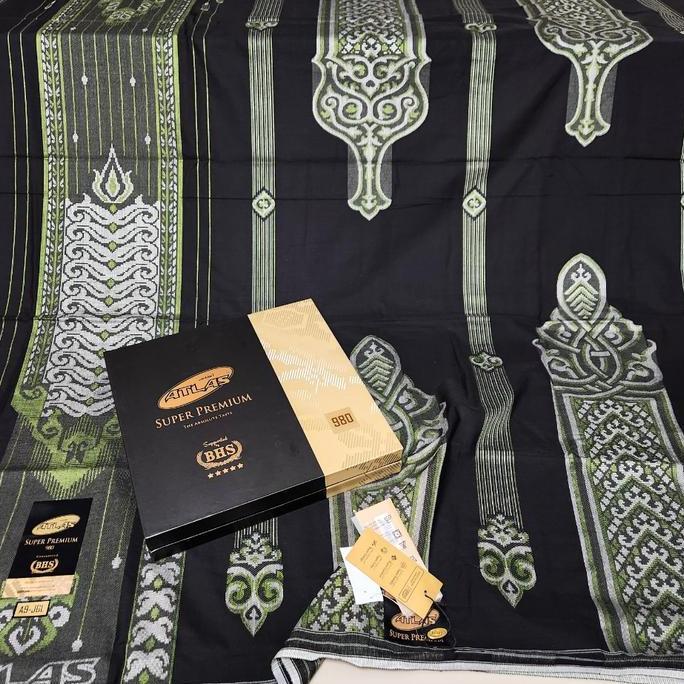 Terjangkau Sarung Atlas Super Premium 980 (Best Seller) Kain Adem Motif Songket Jacquard Luxury Timb