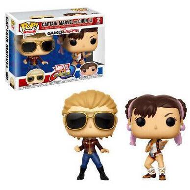 Toys Funko Pop Marvel Vs. Capcom - Captain Marvel Vs. Chun-Li 2 Pack