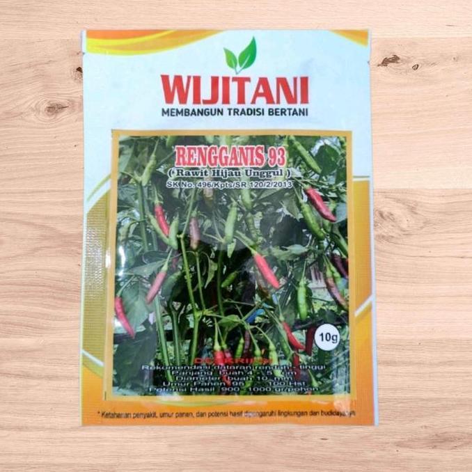 Benih Cabe rawit hijau RENGGANIS 93 wijitani kemasan 10 gram