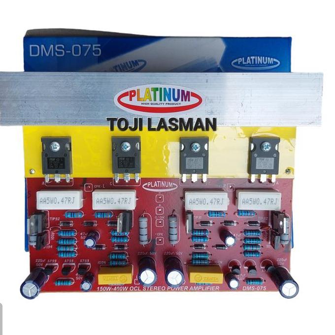 TERBARU - DMS 075 + TRANSISTOR FINAL PCB KIT power ocl 150w 150watt stereo sanken hanaya monstar dms