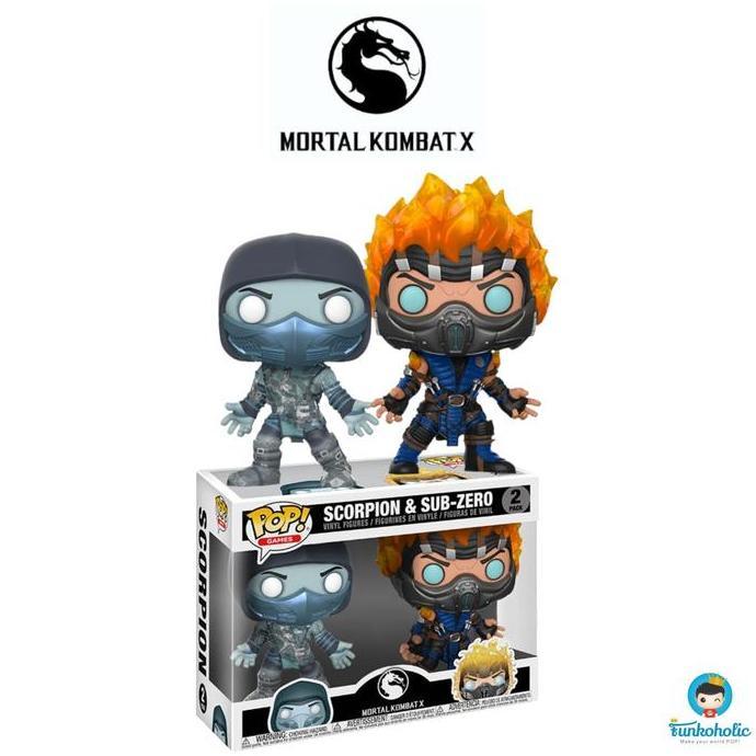 Funko Pop Mortal Kombat X Scorpion Frozen & Sub-Zero Flames Exclusive