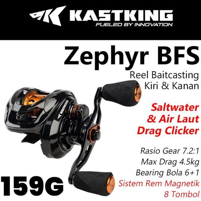 [OFFICIAL] KastKing Zephyr BFS Reel Pancing Baitasting Drag Clicker Air Laut Saltwater SW Reel BC Pa