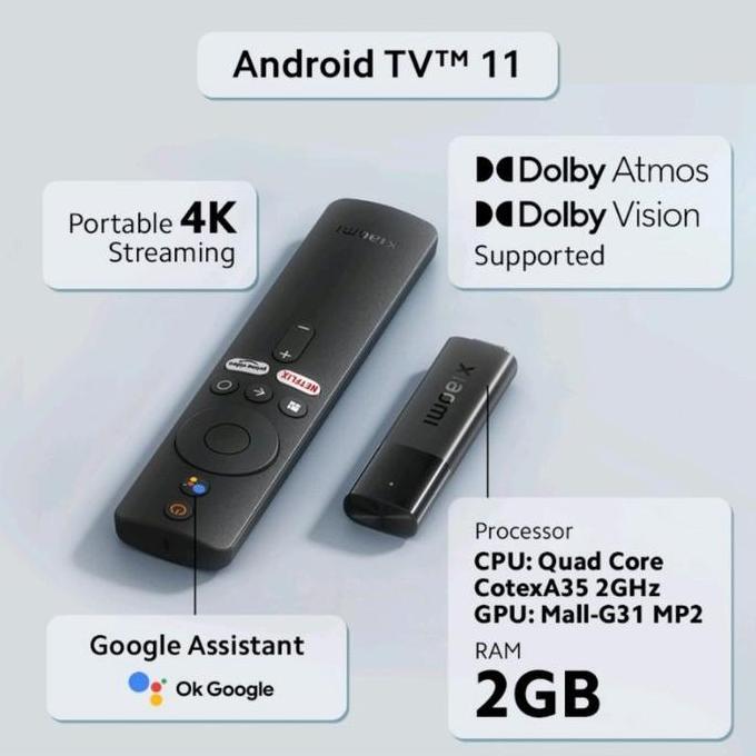 New- Xiaomi TV Stick 4K Android 11 Garansi Resmi