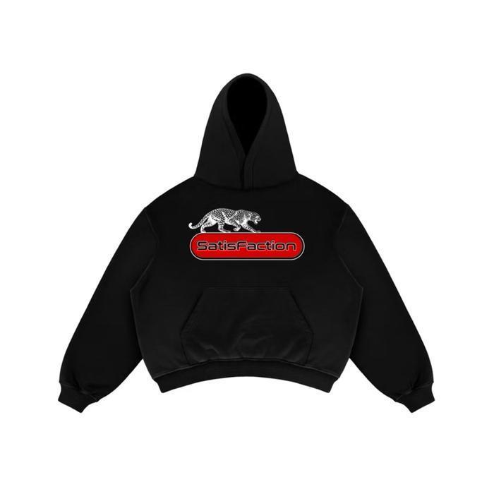 Satisfaction Hoodie Boxy 375Gsm Cartal Black Terlaris Best Quality 100% Original