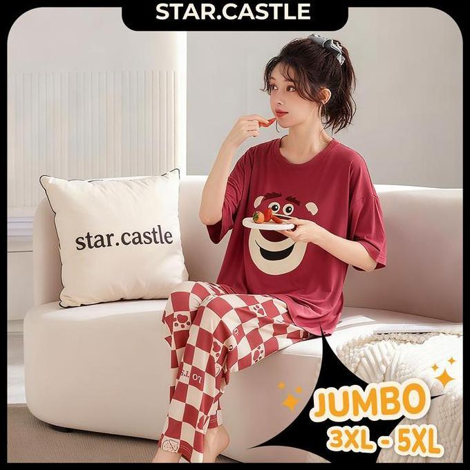 Promo piyama 2in1 jumbo | Piyama Jumbo Wanita 5XL  | piyama 2in1 jumbo |Baju Tidur Jumbo 5XL | Piyam