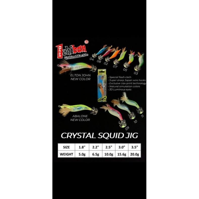 New Squid Jig Ichiban Crystal