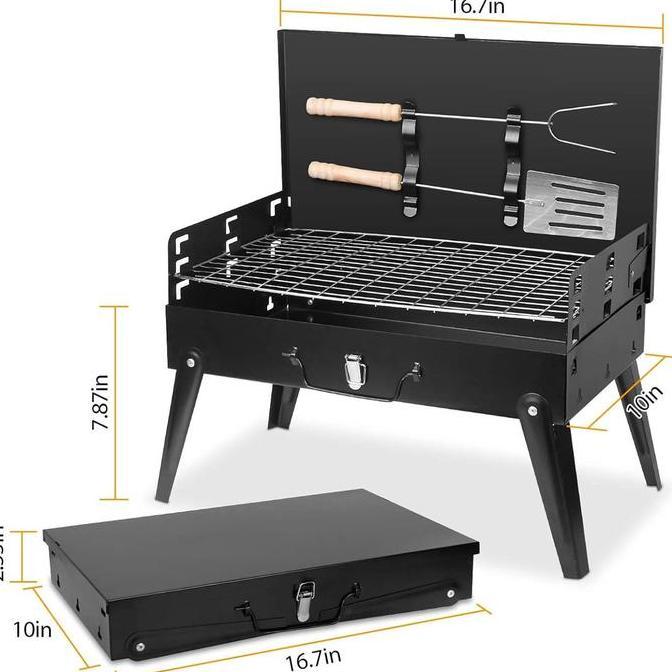 Diskon Alat Bakaran Angkringan Barbeque Arang Bbq Outdoor Grill Stove Foldable