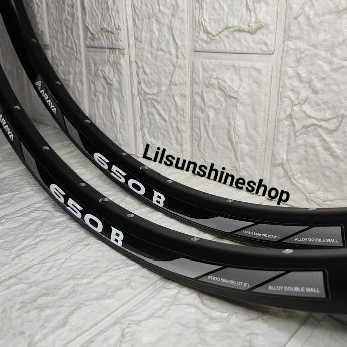 Promo Velg Rims 27.5 Araya 650B Lubang 36 Hole Double Wall Alloy Valve Av Disc Brake Sepeda Mtb Cod
