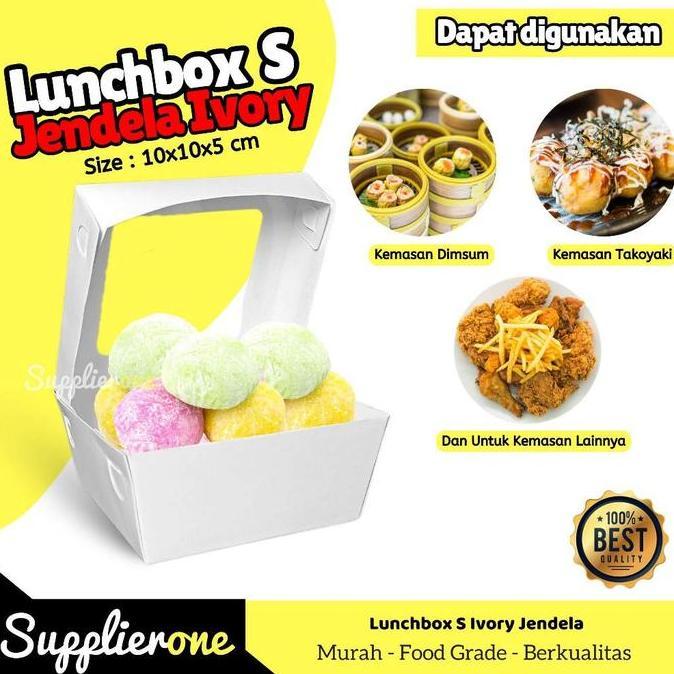 Lunch Box S Jendela Ivory Isi 50/ Lunch Box Paper / Paper Lunch Box