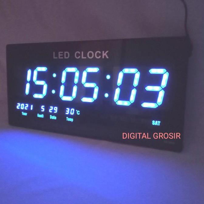 Jam Digital Led Tnt 4800 Biru. Jam Dinding.