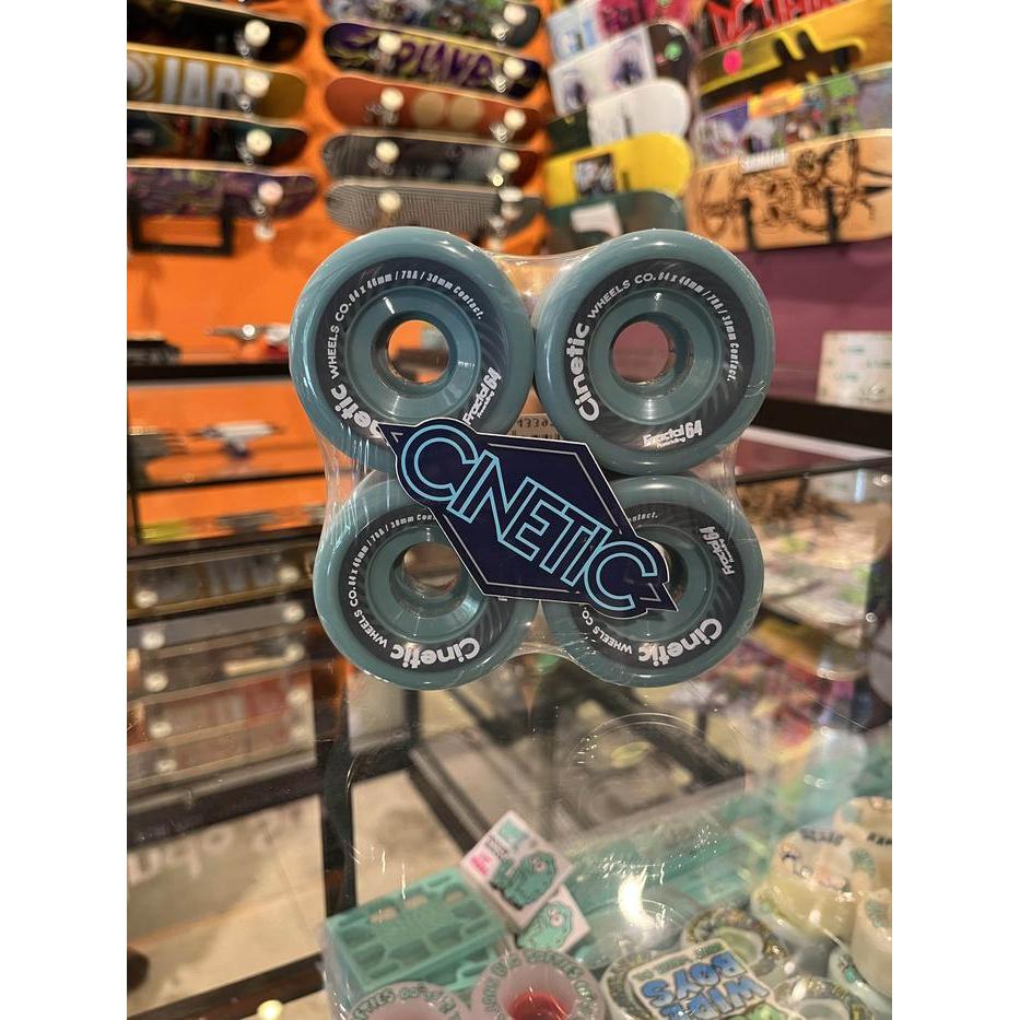Cinetic Wheels Fractal 64Mm 78A 80A Wheels Pack. Roda Skateboard Cruiser Surfskate. Asli Dan Origina