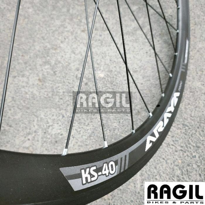 Wheelset Sepeda 700C 700 C Araya Ks40 Velg Rim Rims Double Wall Alloy Hub Freehub Doltrap Bearing 17