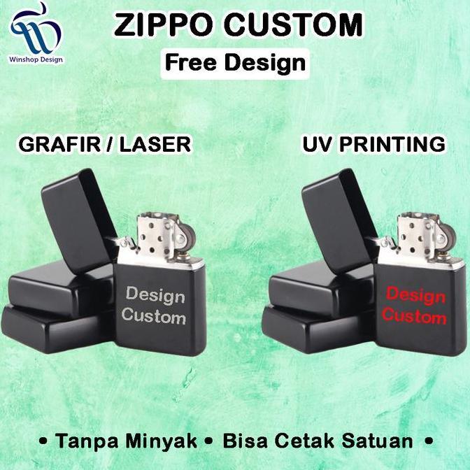Custom Korek Api / Lighter Zippo - CETAK GRAFIR / LASER / PRINT UV